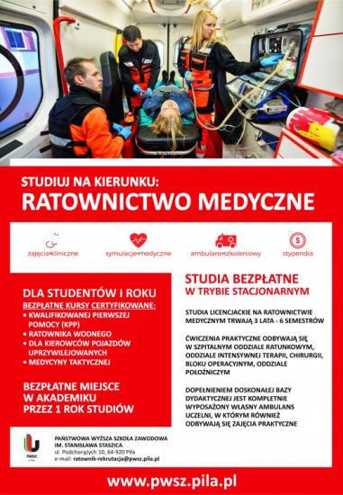 Studiuj na PWSZ w Pile i zostań ratownikiem medycznym!