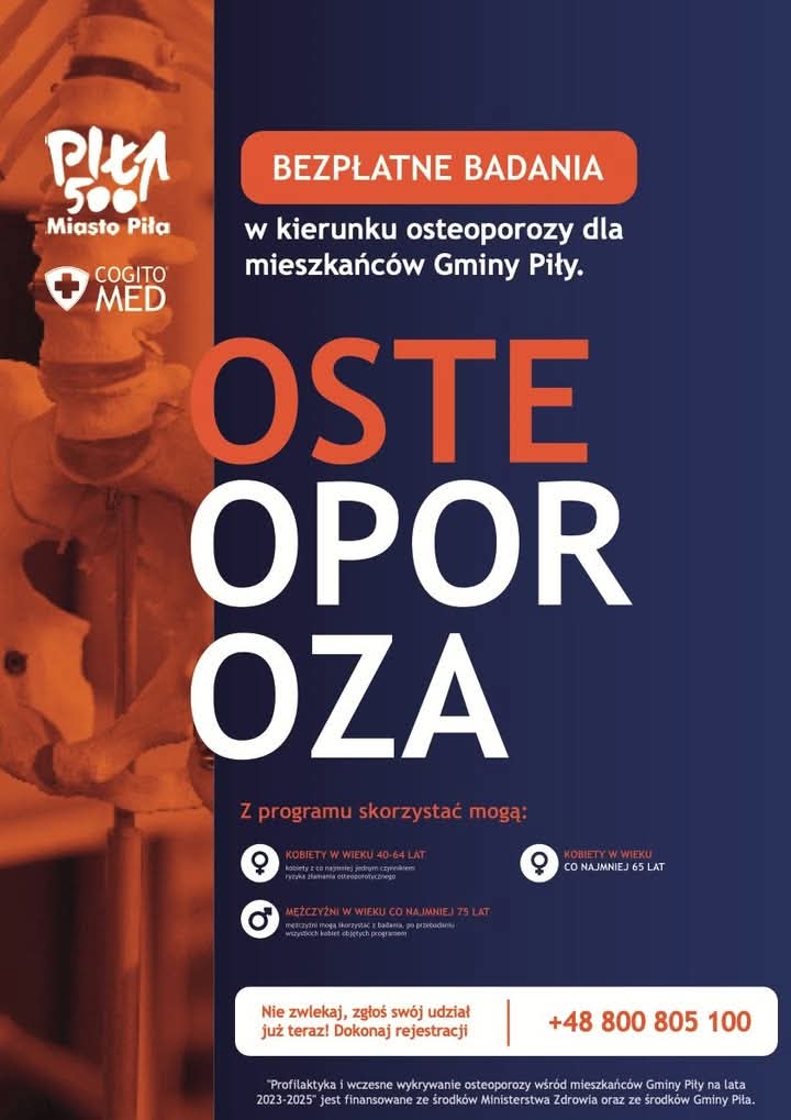 Bezpłatne badania w kierunku Osteoporozy