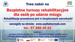 DARMOWA REHABILITACJA PO UDARZE MÓZGU