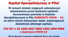 MOŻNA WESPRZEĆ PILSKI SZPITAL W WALCE Z KORONAWIRUSEM