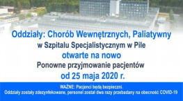 Pilski szpital przyjmuje już pacjentów na wszystkie oddziały