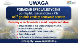 Poradnie w pilskim Szpitalu ponownie przyjmują pacjentów